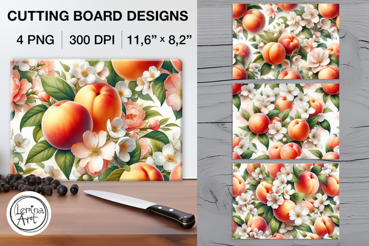 Fruits Cutting Board Designs / 4 PNG
