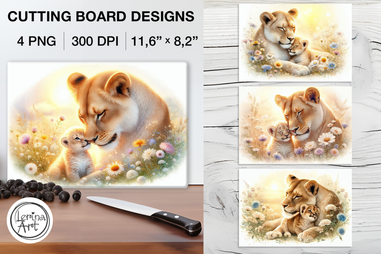 Mothers Love Cutting Board Designs / 4 PNG