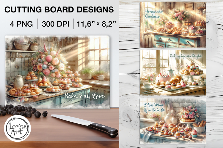 Sweet Home Cutting Board Designs / 4 PNG