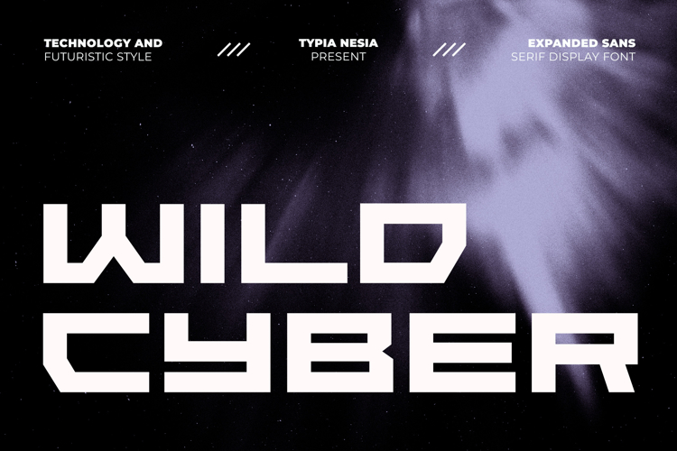 Wild Cyber - Modern Futuristic Expanded Boxy Sans Font