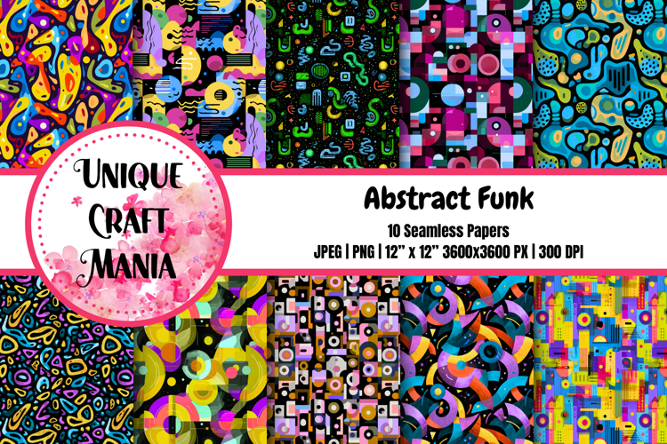 Abstract Funk Seamless Pattern