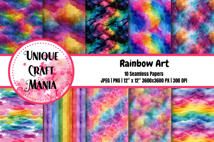 Rainbow Art Seamless Pattern