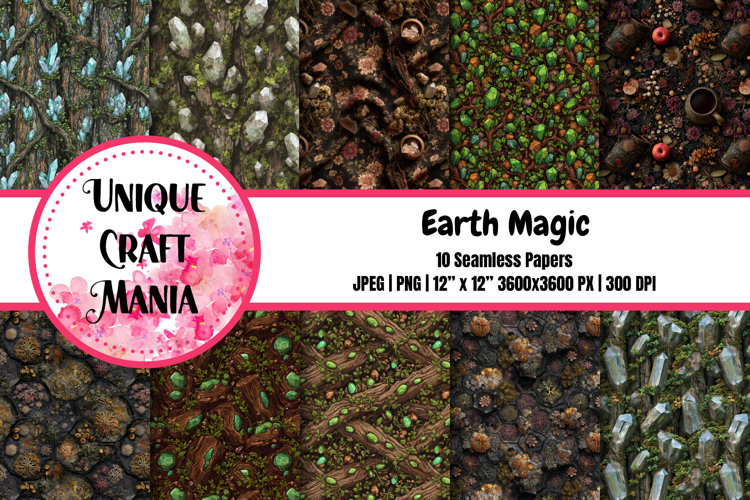 Earth Magic Seamless Pattern