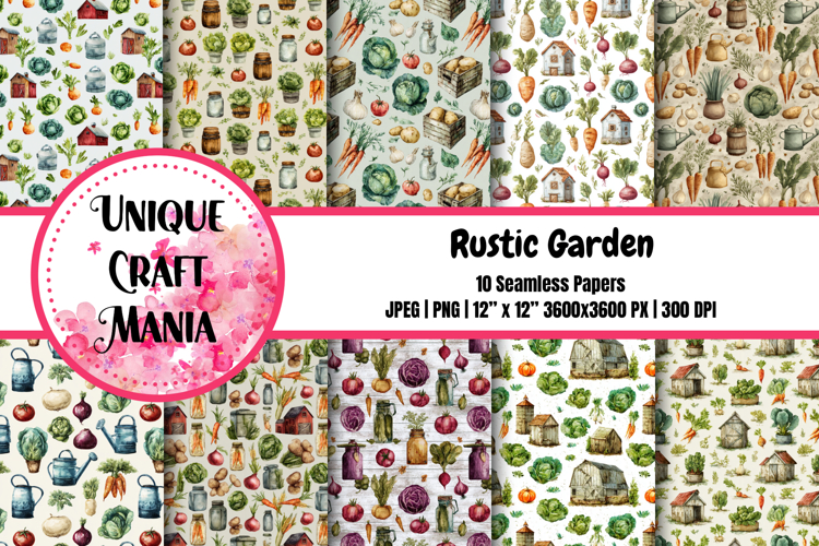 Rustic Garden Seamless Pattern