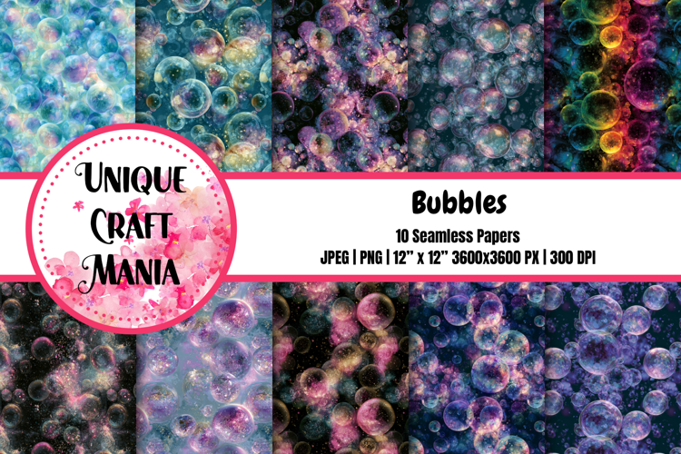 Bubbles Seamless Pattern example image 1