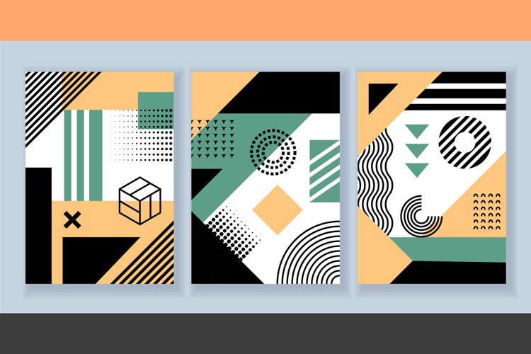 Modern geometric cover designs