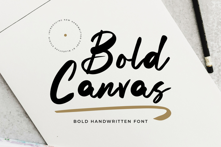 Bold Canvas - Handwritten Script Font