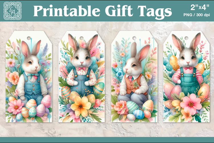 Easter Gift Tags | Bunny| PNG