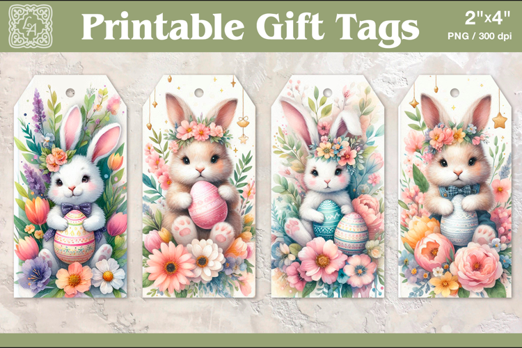 Easter Gift Tags | Bunny| PNG
