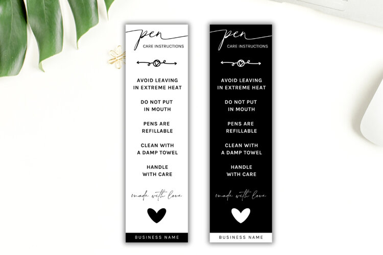 Canva Pen Care Card Template example image 1