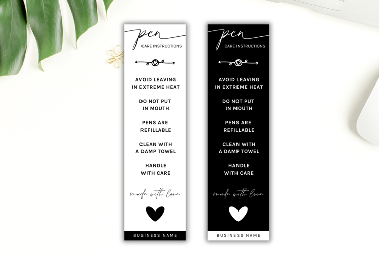 Canva Pen Care Card Template