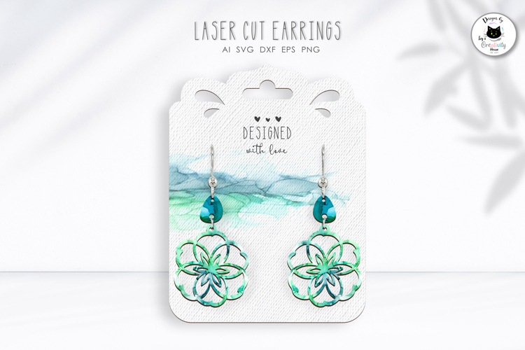 Pansy Flower Earrings | Floral Laser Cut Jewelry