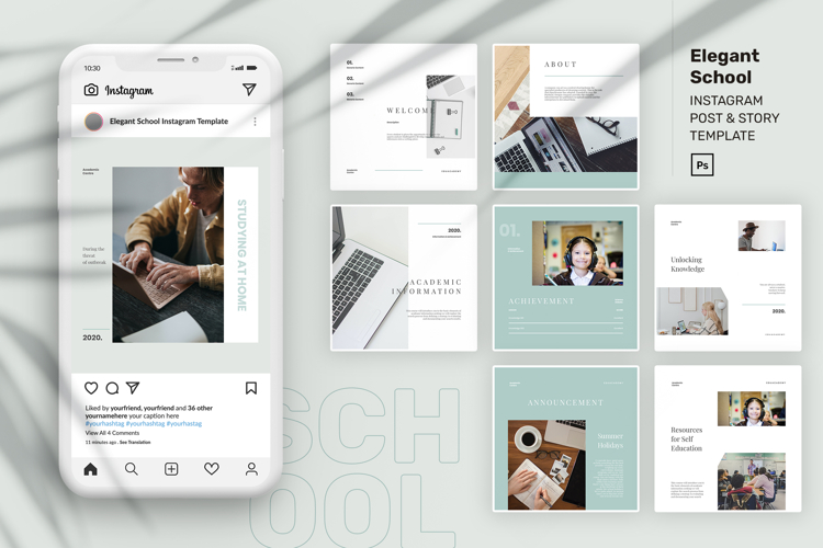 School Instagram Ads PSD Template