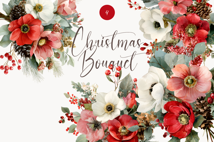 Christmas Watercolor Clipart Image 2