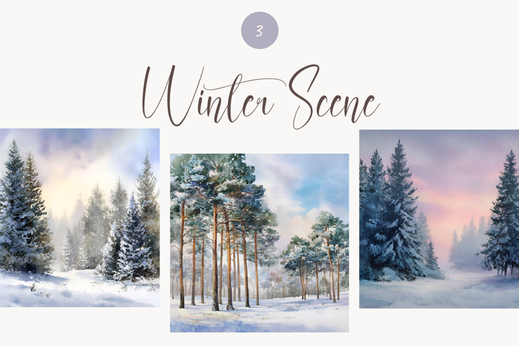 Winter Watercolor Clipart Image 22