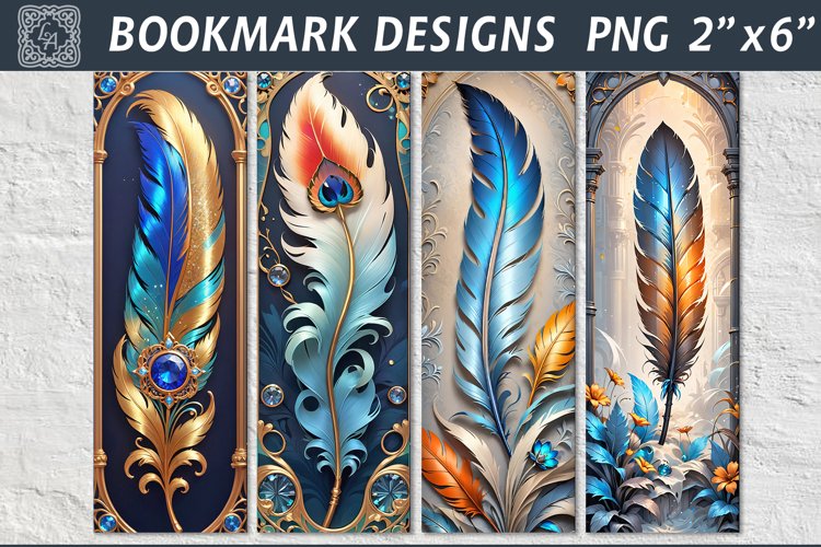 Feather Printable Bookmark 4 PNG