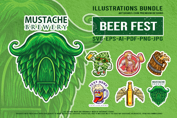 Oktoberfest Girl Cartoon And Funny Beer Mascot Artwork