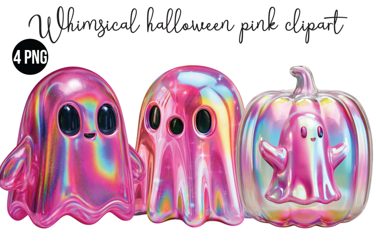 Whimsical Halloween pink Png Clipart
