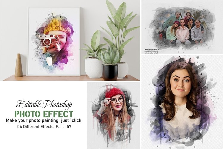 Realistic Painting Watercolor Photo example image 1