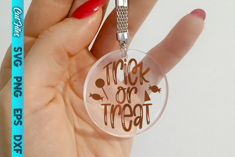 Trick or Treat Circle SVG Cut File example image 1