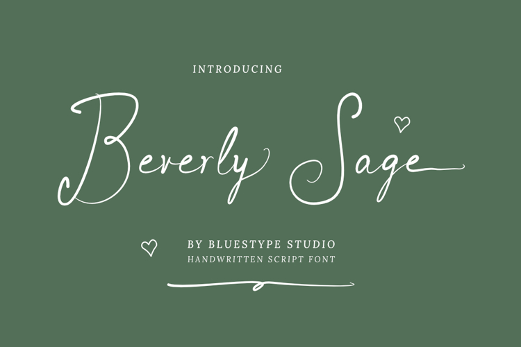 Beverly Sage - Handwritten Font