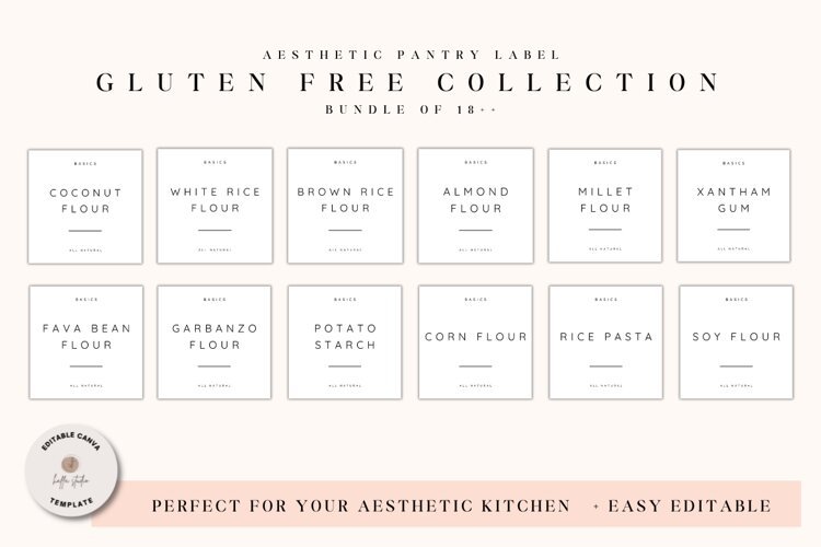 Canva Kitchen Pantry Labels Template example image 1