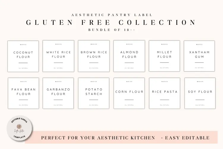 Canva Kitchen Pantry Labels Template