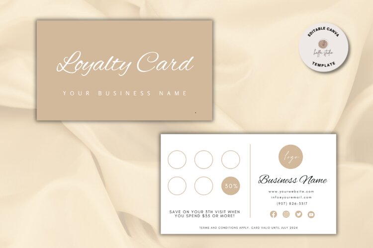 CANVA | Editable Loyalty Card Template example image 1