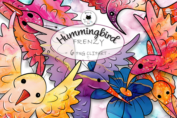 Cute Hummingbird Sublimation Designs | Animal Clipart