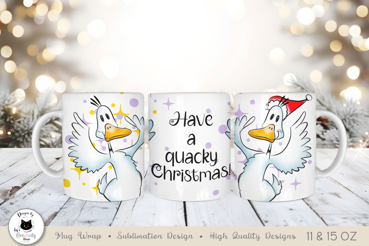 Funny Duck Lover Christmas Mug Wrap