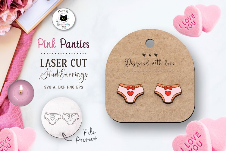 Funny Valentine Gag Earrings | Feminine Jewelry Laser Cut