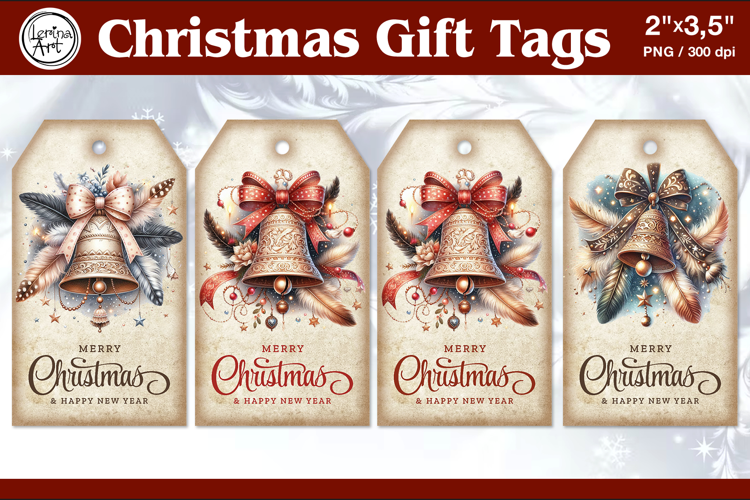 Christmas Gift Tags|Christmas Bell| PNG Sublimation