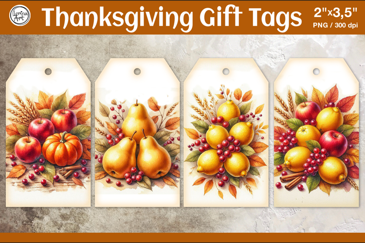 Thanksgiving Harvest Gift Tags | Rustic Autumn Printable Tag
