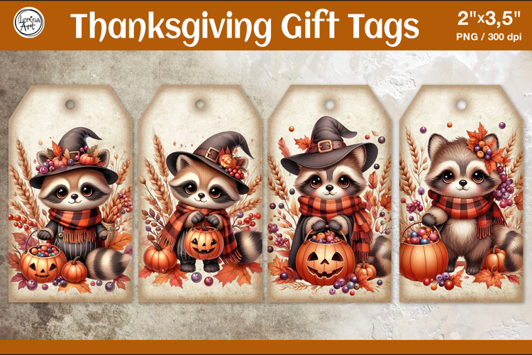Thanksgiving Gift Tags| Pumpkin | PNG example image 1