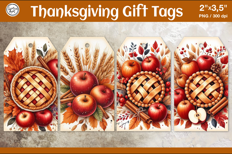 Thanksgiving Gift Tags| Pumpkin | PNG example image 1