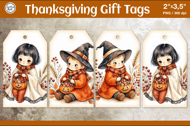 Thanksgiving Gift Tags| Pumpkin | PNG