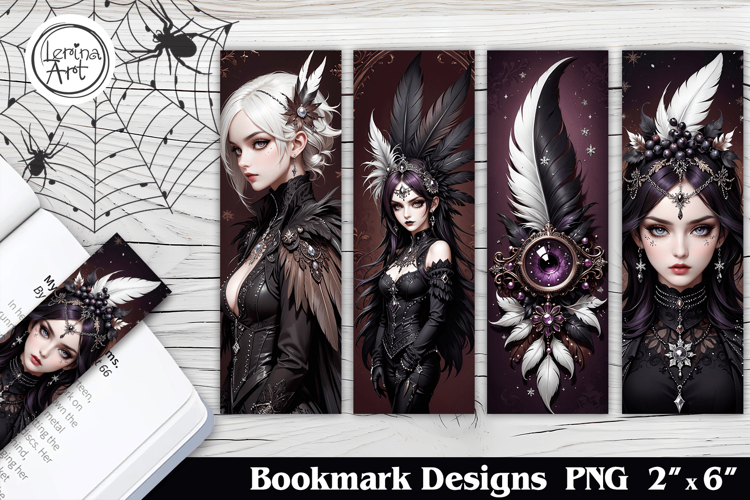 Gothic Printable Bookmark 4 PNG