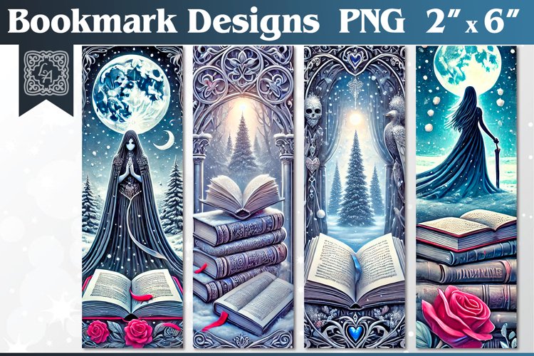 Gothic Printable Bookmark 4 PNG