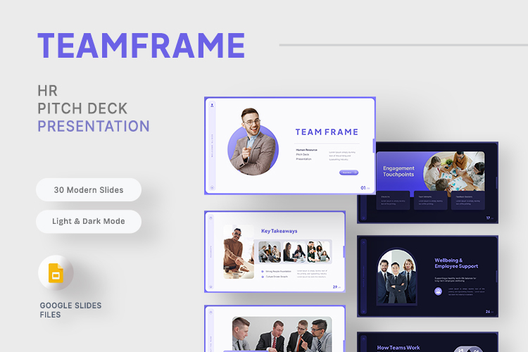 Teamframe - HR Pitch Deck PowerPoint Template