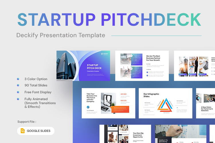 Deckify - Startup Pitch Deck Google Slides Template