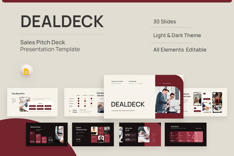 Dealdeck - Sales Pitch Deck Google Slides Template