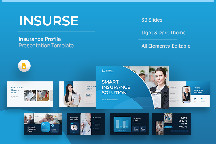 Insurse - Insurance Profile Google Slides Template