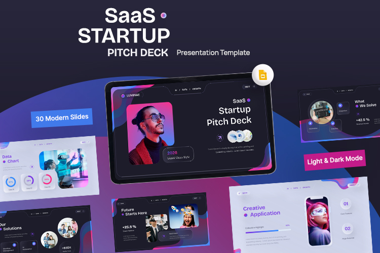 Luminae - SaaS Startup Pitch Deck Google Slides