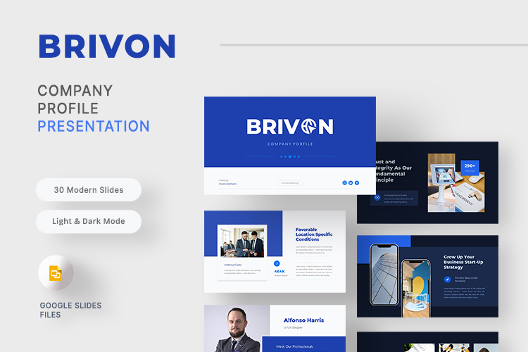 Brivon - Company Profile Google Slides Template