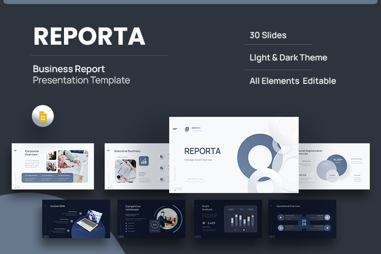 Reporta - Business Report Google Slides Template