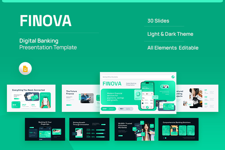 Finova - Digital Banking Google Slides Template