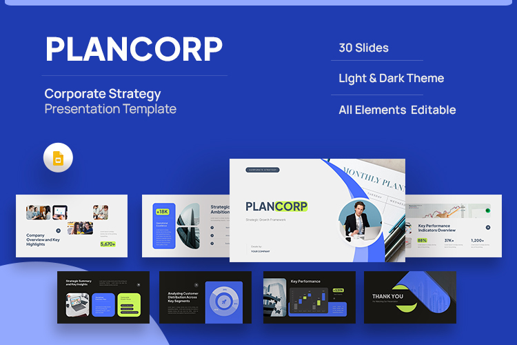 Plancorp - Corporate Strategy Google Slides Template
