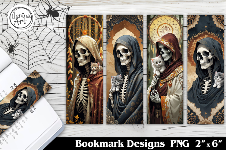 Skeleton Printable Bookmark 4 PNG