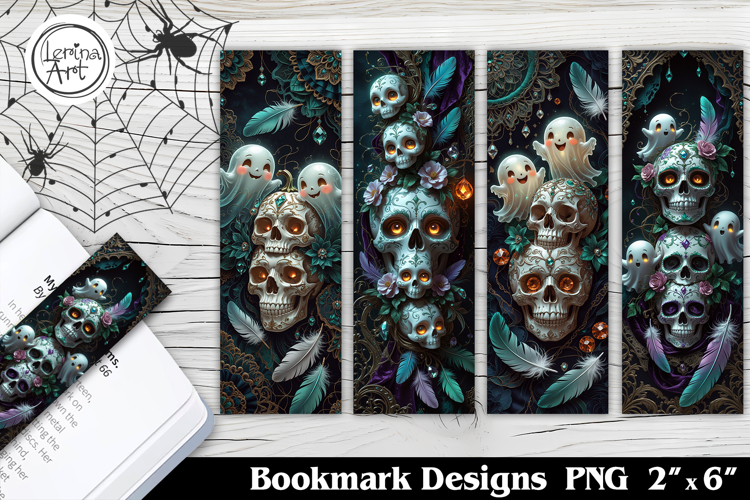 Ghosts Printable Bookmark 4 PNG