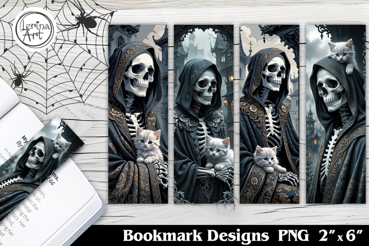 Skeleton Printable Bookmark 4 PNG